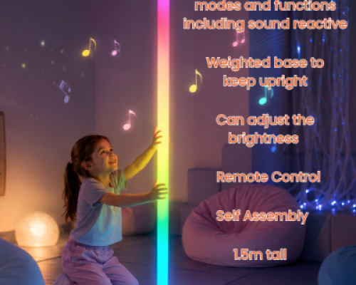 Sound reactive LED colour changing 1.5m tube