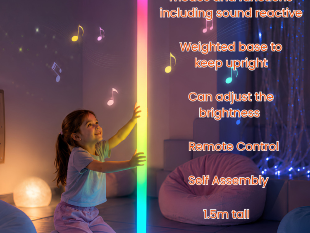 Sound reactive LED colour changing 1.5m tube