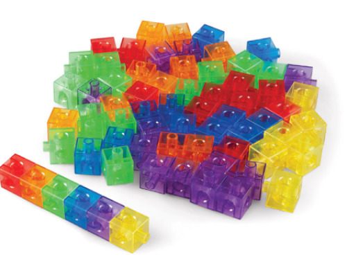 Transparent maths cubes