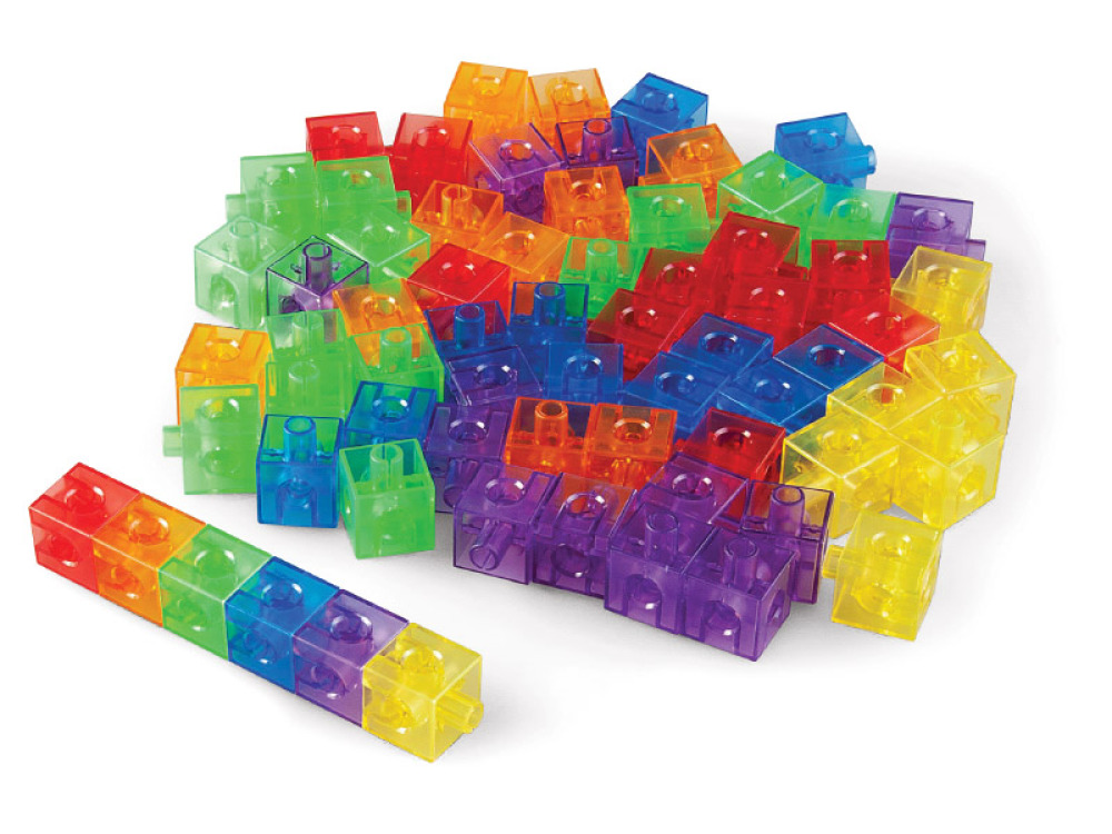 Transparent maths cubes