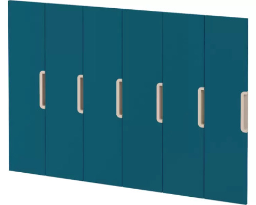 Doors with handle for cloakroom Vita 6 - Emerald blue