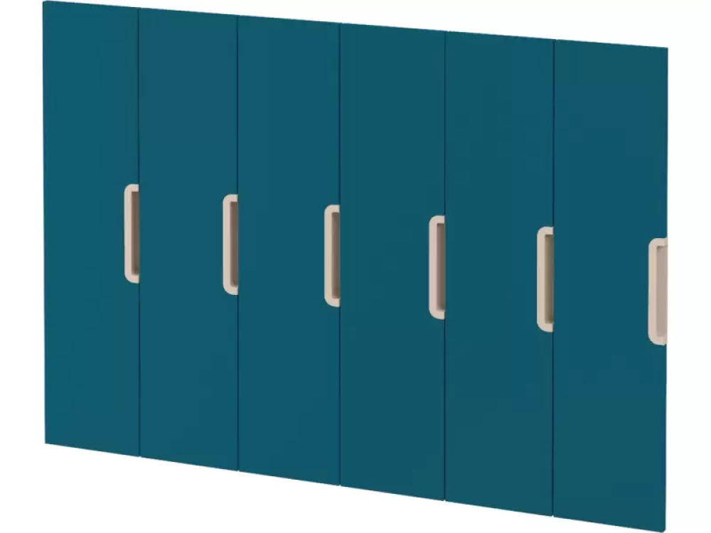 Doors with handle for cloakroom Vita 6 - Emerald blue
