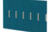 Doors with handle for cloakroom Vita 6 - Emerald blue