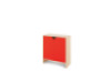 Storage Unit L with shelves + doors - Red