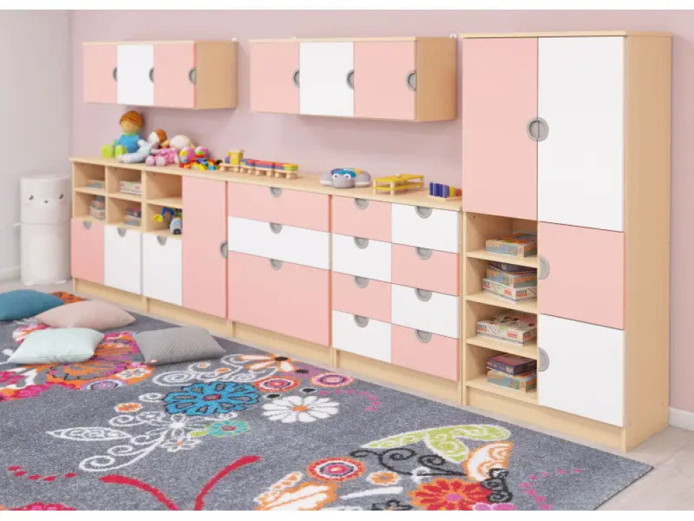 Cubo drawer. Wide Tall. Pale pink