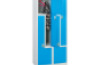 Metal 4-person cloakroom with a combination lock. Green - size L.