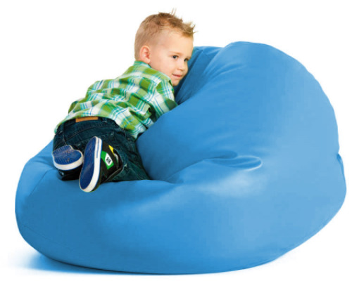Large blue pear-shaped PVC fabric. Sitting bag