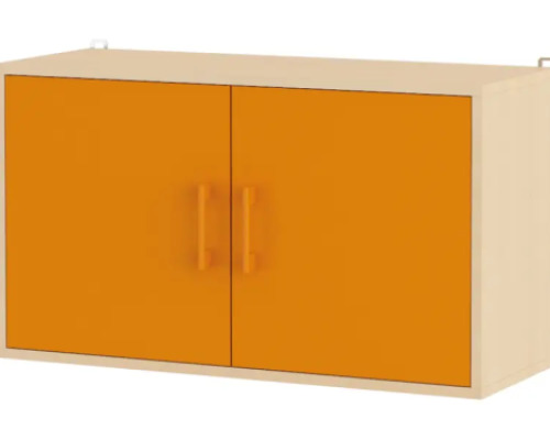 Large wall cabinet with door with door. Orange. Fresh Collection