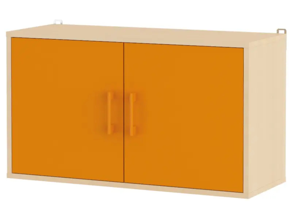 Large wall cabinet with door with door. Orange. Fresh Collection