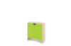 Storage Unit L with shelves + doors - Green