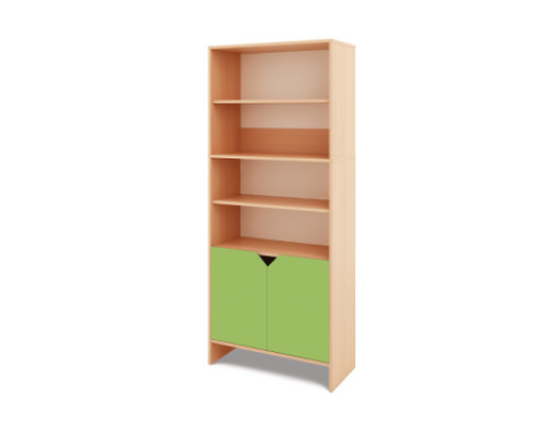 Tall Storage Unit + half bottom doors - Green