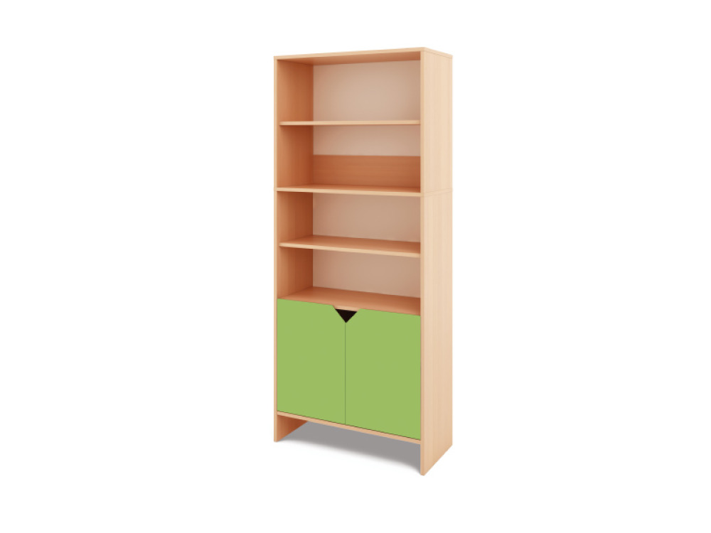 Tall Storage Unit + half bottom doors - Green