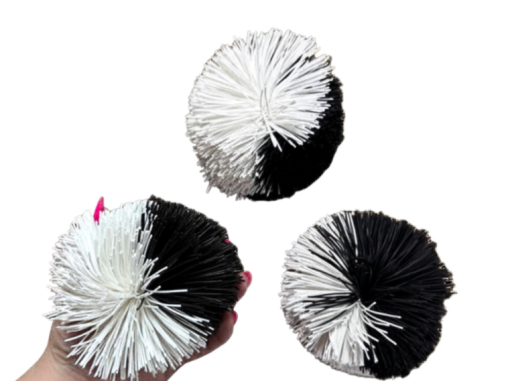 Large Black and White Soft String Ball