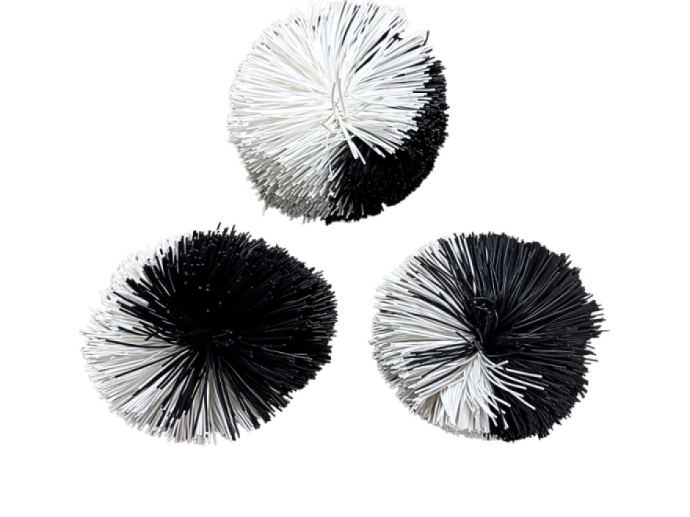 Large Black and White Soft String Ball