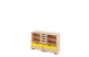Storage Unit M with shelves + shallow wooden trays & container - Eko