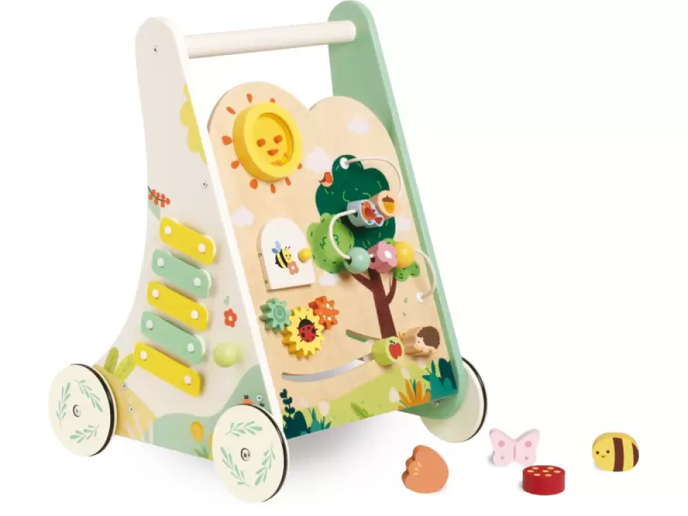 Forest. Wooden walker with shape sorter