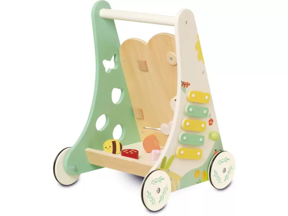 Forest. Wooden walker with shape sorter