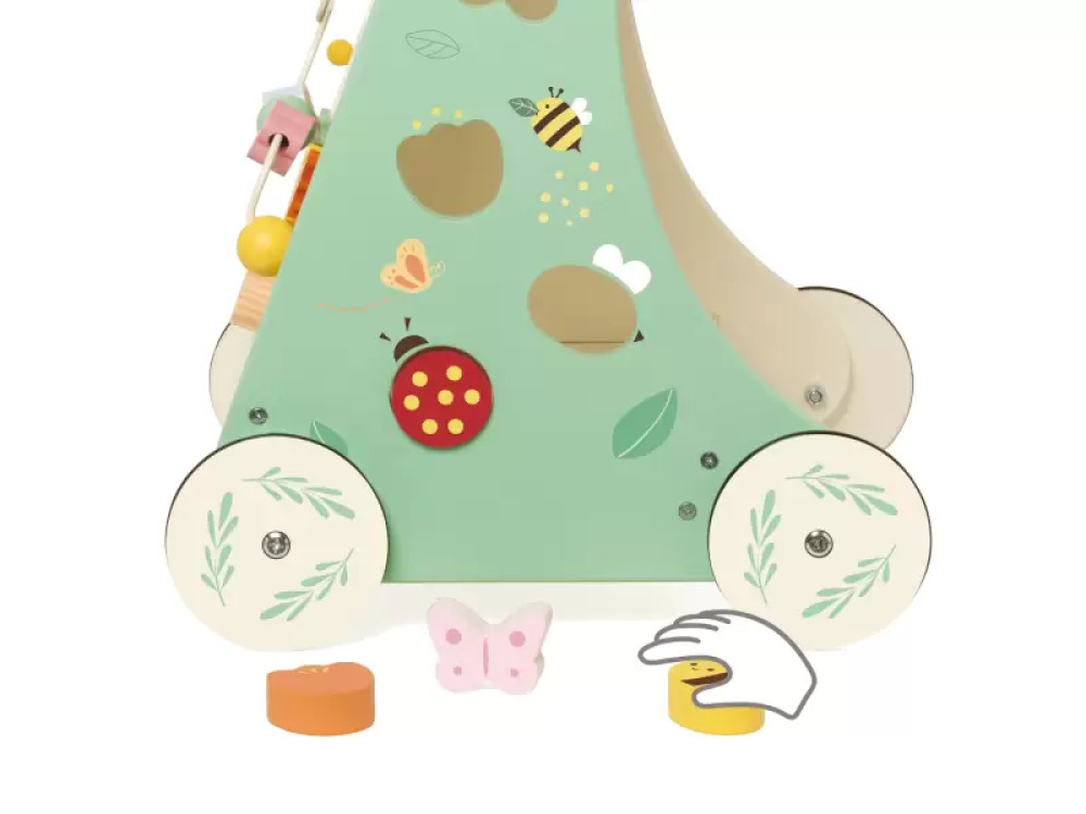 Forest. Wooden walker with shape sorter