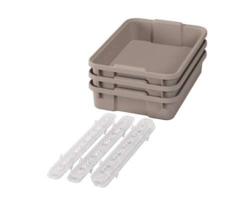 Small plastic containers with runners - eco beige - 03