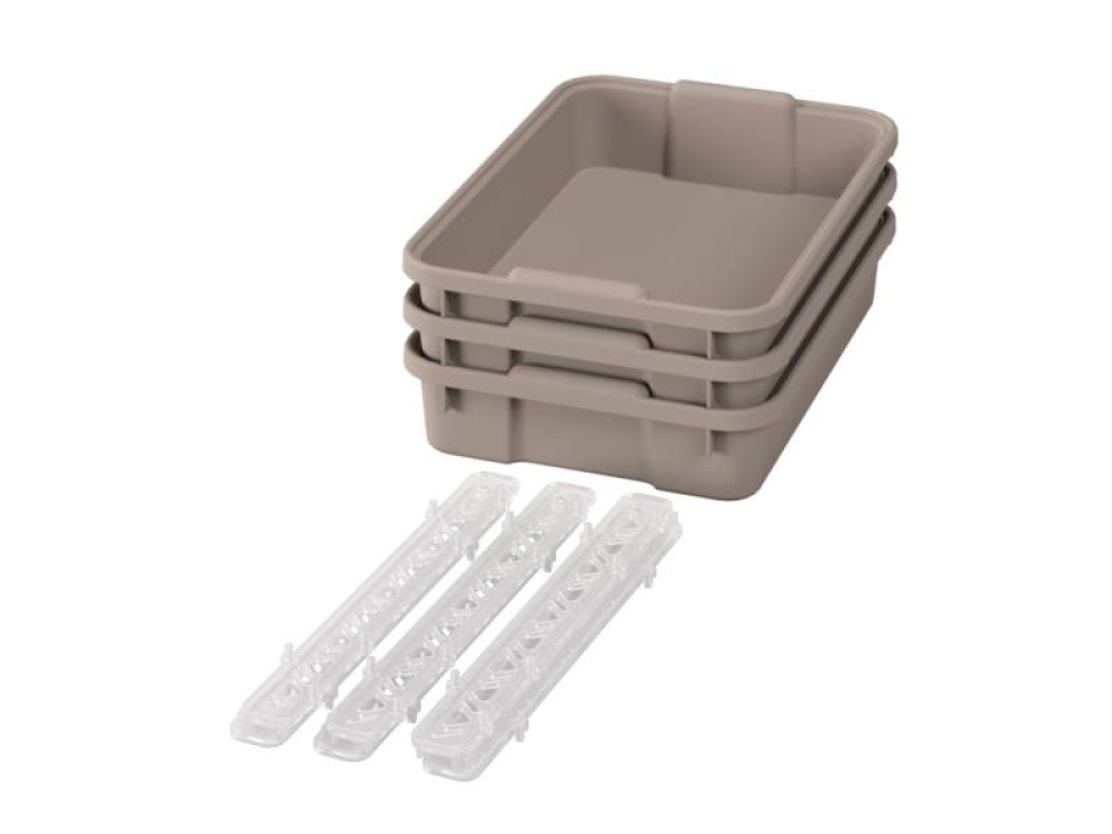 Small plastic containers with runners - eco beige - 03