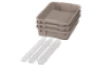 Small plastic containers with runners - eco beige - 03