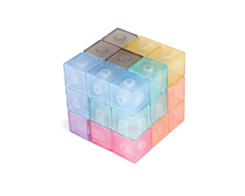 Magnetic cube with worksheets