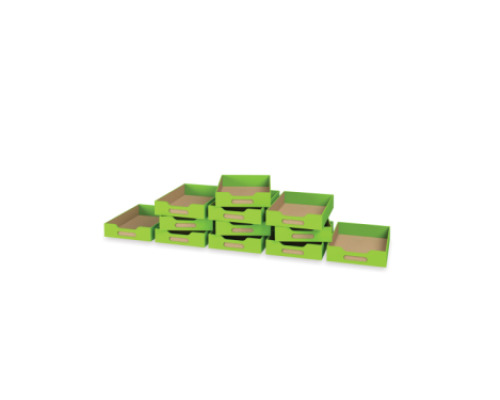 12 - small cardboard trays - Green