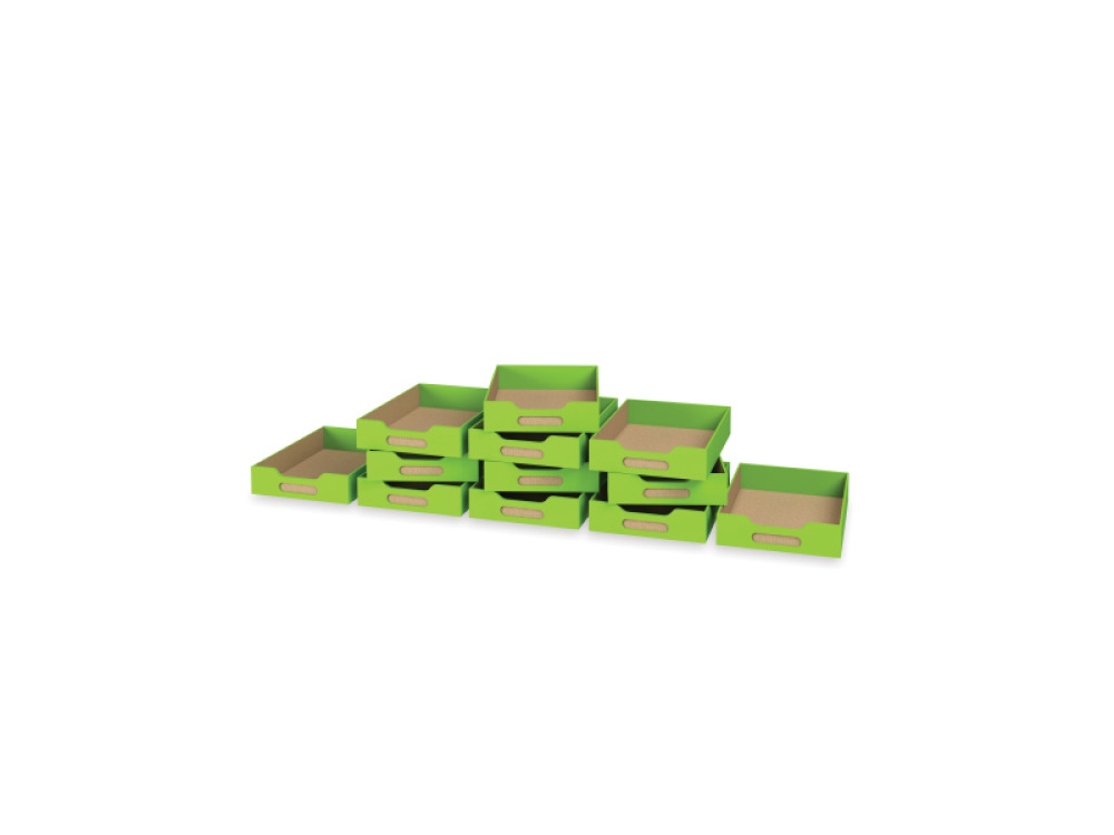 12 - small cardboard trays - Green