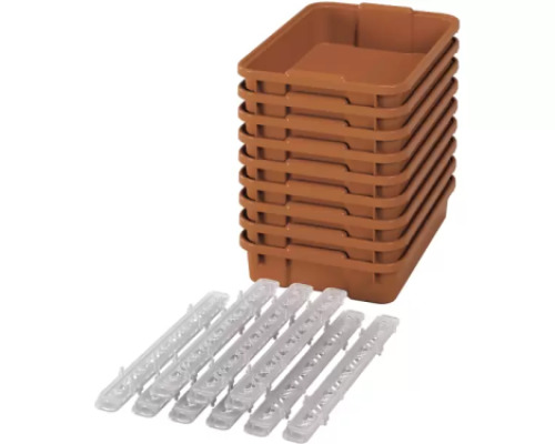 Small plastic containers with runners - eco sienna - 09