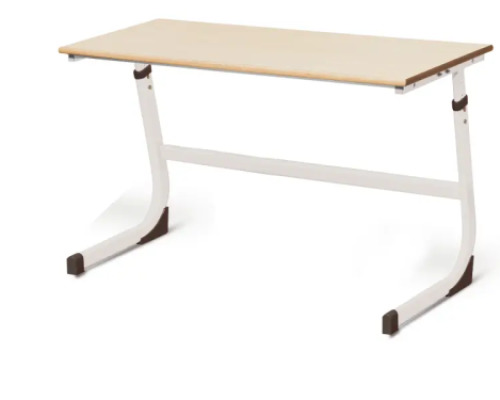 Double school desk 2-4. White
