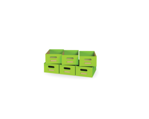 6 - big cardboard trays - Green