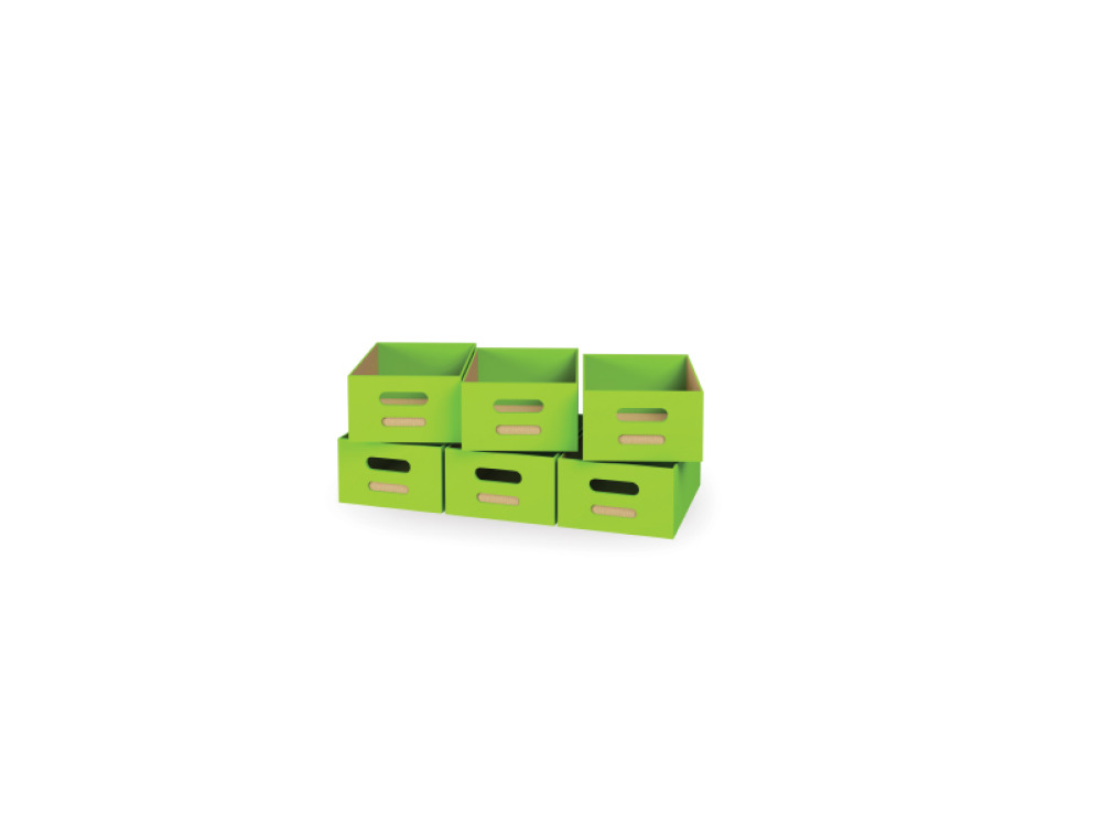 6 - big cardboard trays - Green