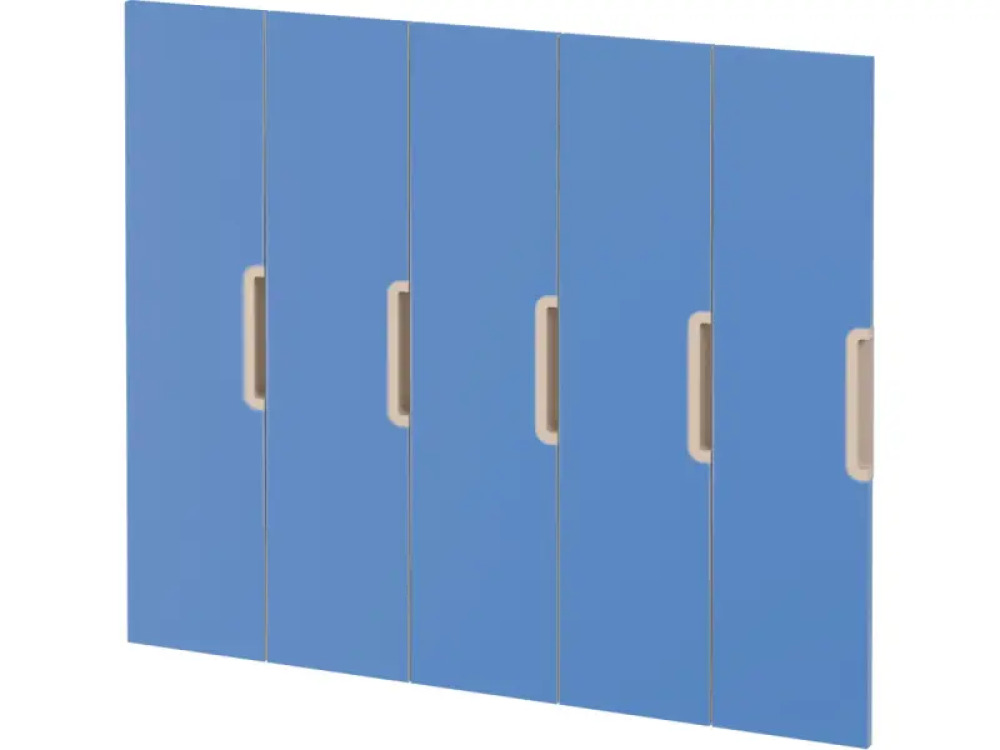 Doors with handle for cloakroom Vita 5 - Azure Blue