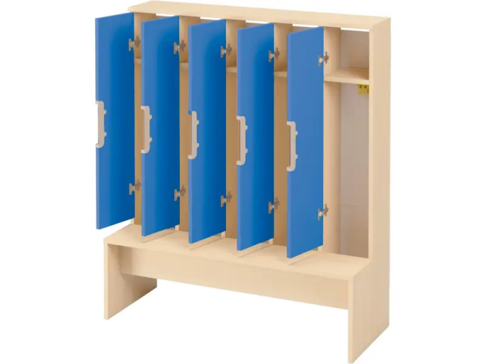 Doors with handle for cloakroom Vita 5 - Azure Blue