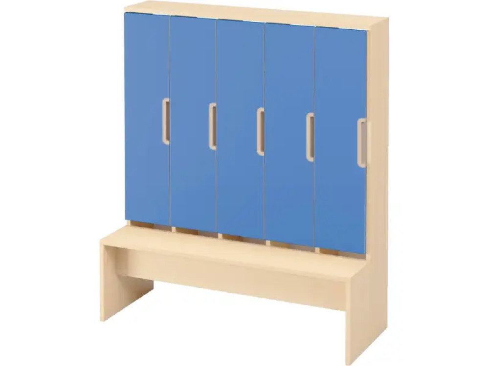 Doors with handle for cloakroom Vita 5 - Azure Blue