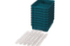 Small plastic containers with runners - eco blue-green - 09