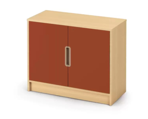 Storage Unit 92 with Shelves and Doors - Brick - M