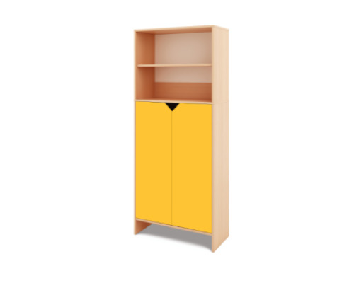 Tall Storage Unit + bottom doors - Yellow
