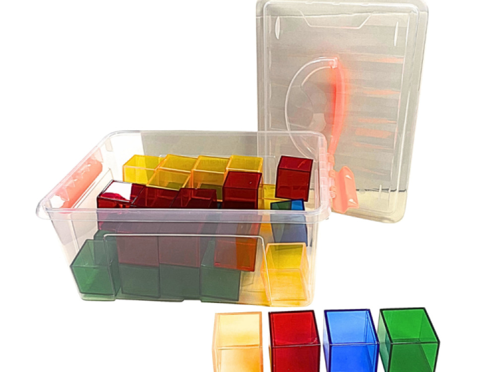 Translucent Cubes Construction Set (36 Pieces)