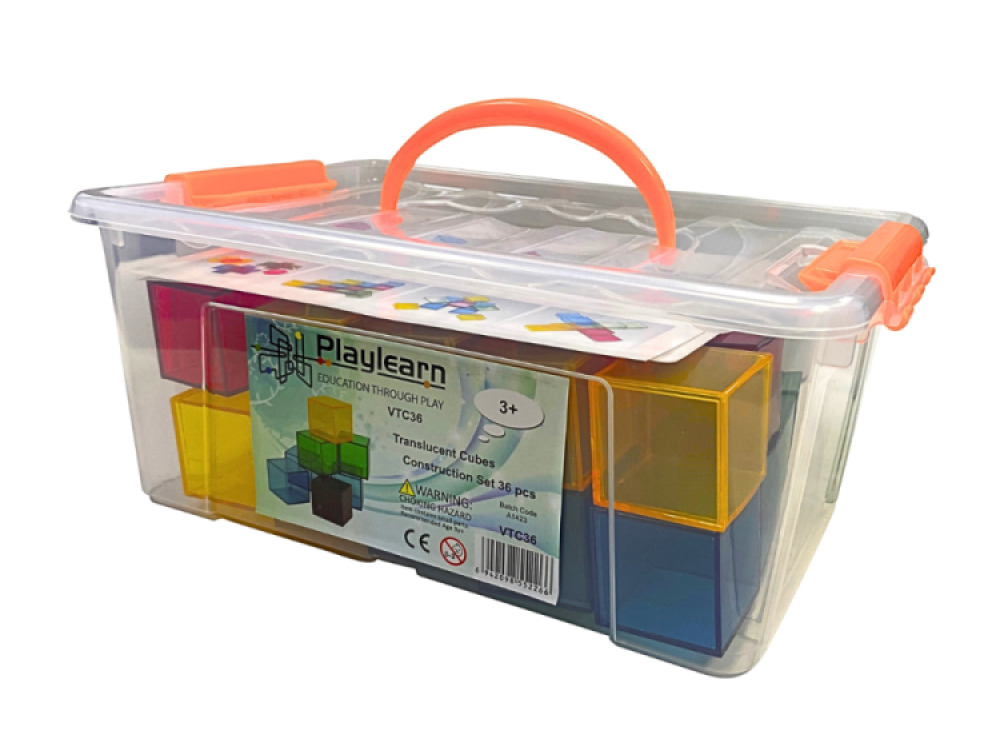 Translucent Cubes Construction Set (36 Pieces)
