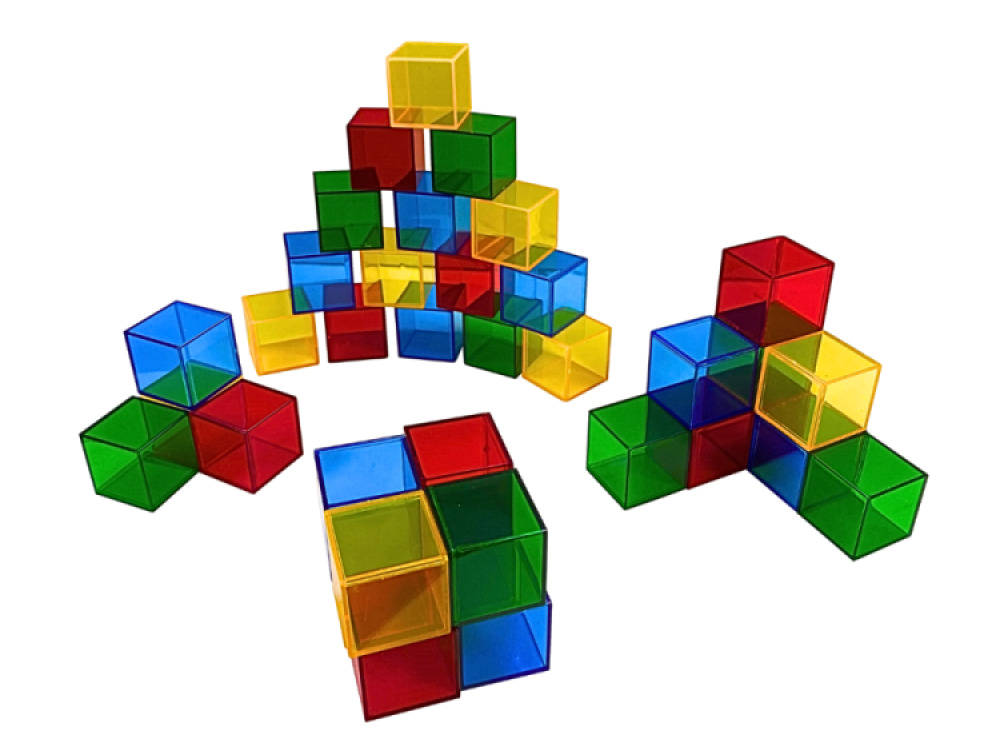 Translucent Cubes Construction Set (36 Pieces)