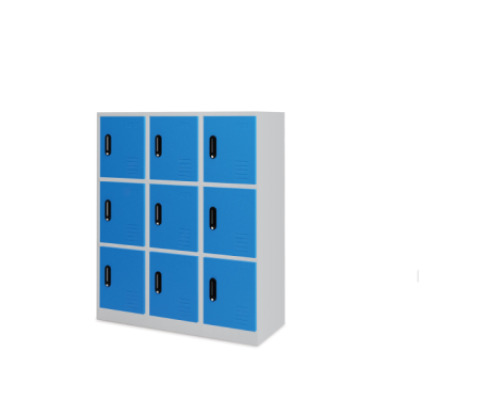 9-person metal cloakroom - blue