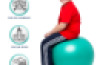 55cm Balance Ball No-Roll Weighted Seat-Green