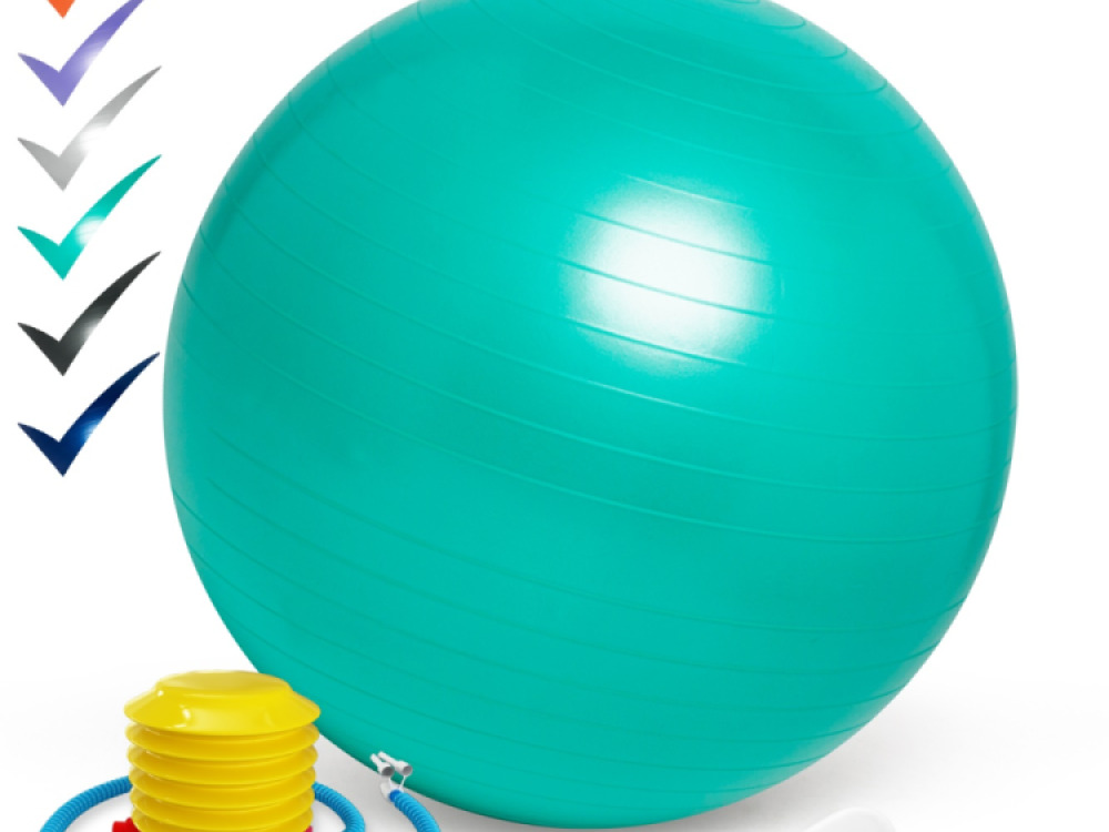 55cm Balance Ball No-Roll Weighted Seat-Green