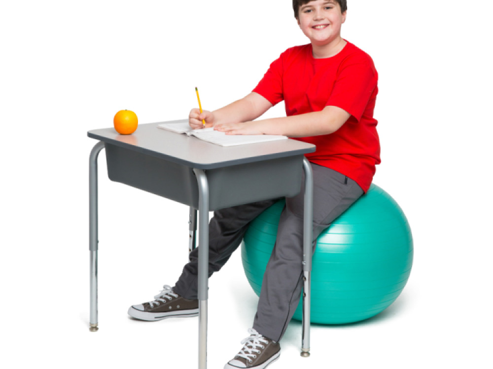 55cm Balance Ball No-Roll Weighted Seat-Green