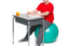 55cm Balance Ball No-Roll Weighted Seat-Green