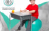 55cm Balance Ball No-Roll Weighted Seat-Green