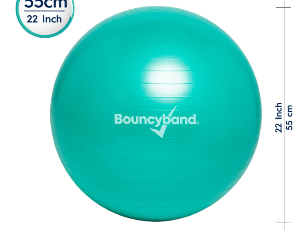 55cm Balance Ball No-Roll Weighted Seat-Green