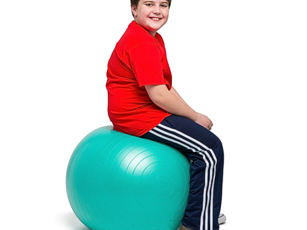 55cm Balance Ball No-Roll Weighted Seat-Green