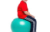 55cm Balance Ball No-Roll Weighted Seat-Green